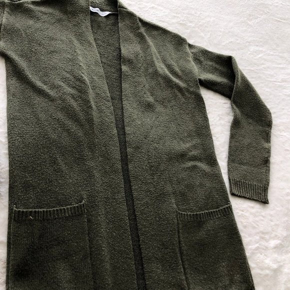 Comfy Long Dark Green Cardigan - Picture 12 of 15